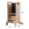 Standing Learning Tower for Kids with Chalkboard and Montessori Activities 3+